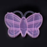 12 pcs Butterfly Plastic Bead Storage Containers, 13 Compartments, Pink, 11.2x13.8x1.9cm