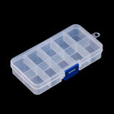 30 pcs Plastic Bead Containers, Adjustable Dividers Box, Bead Storage, Removable 10 Compartments, Rectangle, Clear, 14.5x7x2.2cm