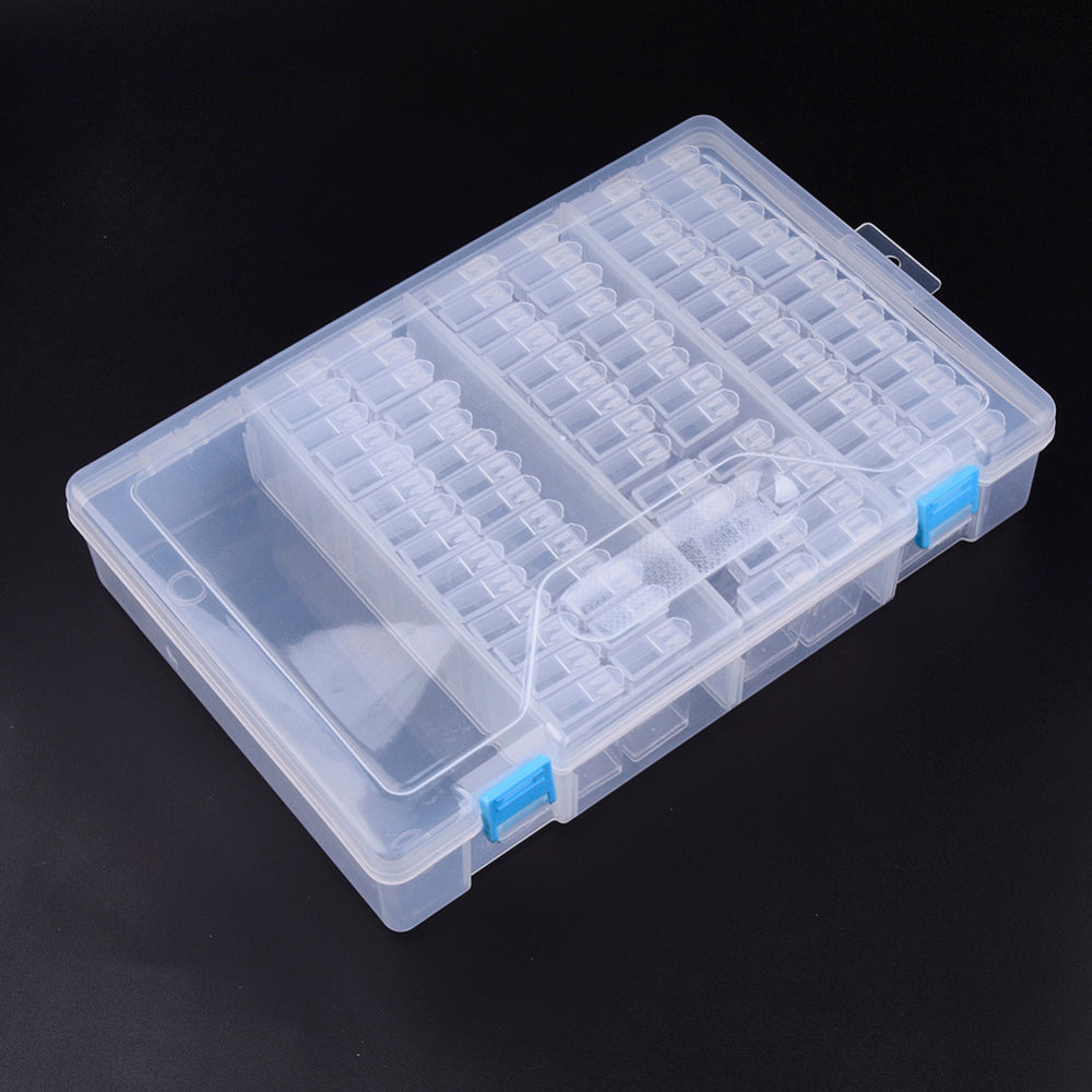 2 Set Plastic Bead Containers, Flip Top Bead Storage, For Seed Beads  Storage Box, with PP Plastic Packing Box, Rectangle, Clear, 50x27x12mm,  Hole