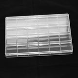 5 pcs Plastic Bead Containers, 24 Compartments, Rectangle, Clear, 240x163x26mm, Compartment: 39x36mm