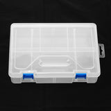 8 pcs Plastic Bead Containers, 5 Compartments, Rectangle, Clear, 247x163x60mm, compartment: 155x114~72x74mm