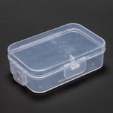 20 pcs Polypropylene(PP) Bead Storage Container, Mini Storage Containers Boxes, with Hinged Lid, Rectangle, Clear, 6.8x4.5x2.1cm, Inner Size: 6.4x4.1cm