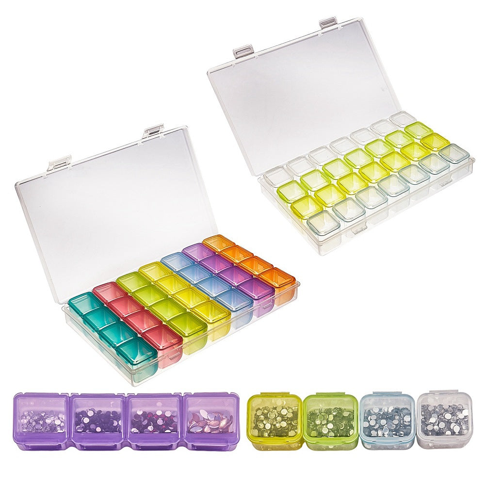 CRASPIRE 1 Bag Plastic Bead Containers, Flip Top Bead Storage