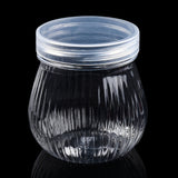 20 pcs Plastic Bead Storage Containers, Screw Top Bead Jars, Lantern Shape, Clear, 6.75x7cm, Inner Size: 6.1x6.6cm