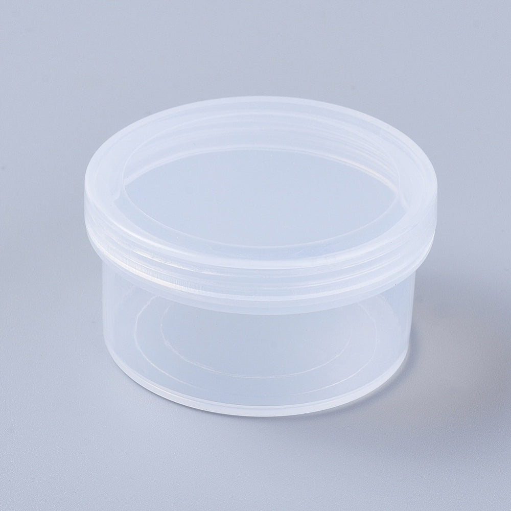 16 pcs Transparent Plastic Boxes, Bead Storage Containers with Lid, Column,  Clear, 5.4x2.8cm, Capacity: 30ml(1.01 fl. oz)