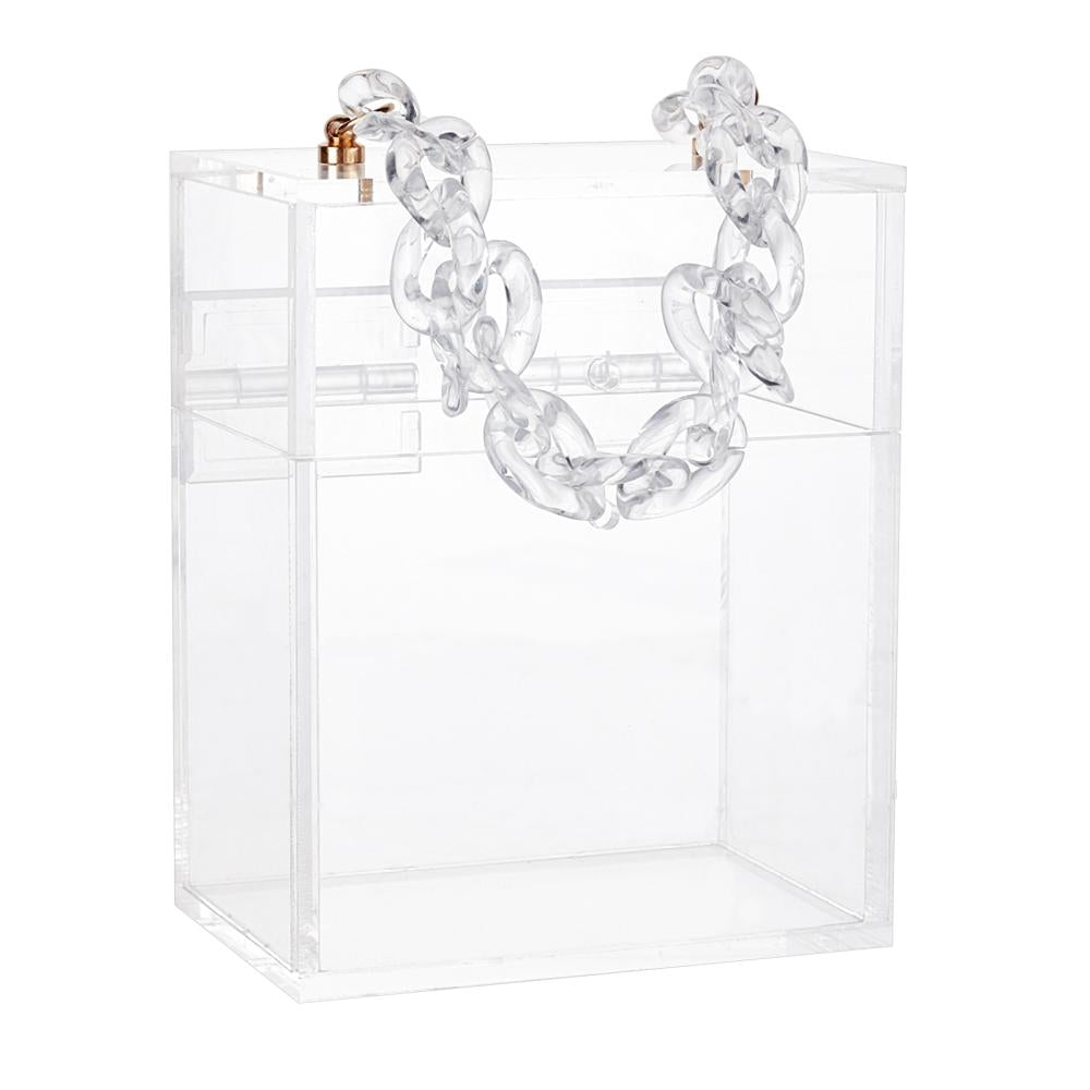 CRASPIRE 1 pcs Acrylic Storage Box, Clear, 12.2x8x15.2cm