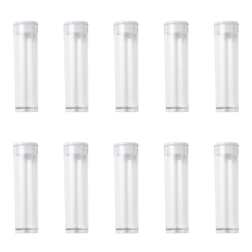 CRASPIRE 10 pcs Plastic Bead Containers, Bead Storage Tubes with Top