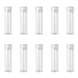 10 pcs Plastic Bead Containers, Bead Storage Tubes with Top Cap, Bottle, Clear, 5.5x1.5cm, Capacity: 2ml(0.06 fl. oz)