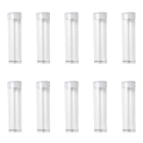 10 pcs Plastic Bead Containers, Bead Storage Tubes with Top Cap, Bottle, Clear, 5.5x1.5cm, Capacity: 2ml(0.06 fl. oz)