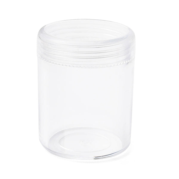 CRASPIRE 3 pcs Round Plastic Bead Containers, with Screw Top Cap, Clear