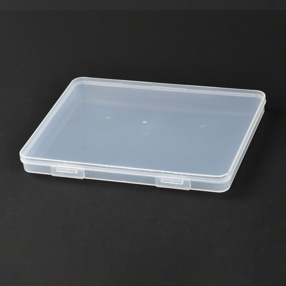 Plastic Storage Boxes, Small Clear Box with Grey Lid 