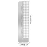 Craspire 201 Stainless Steel Diamond Painting Rulers, Dot Drill Tool, with 400 Blank Grids, Stainless Steel Color, 160x40mm, 2pc/Pack