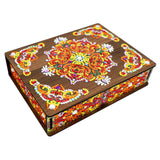 Craspire DIY Diamond Jewelry Box Kits, including Wooden Board, Resin Rhinestones, Diamond Sticky Pen, Tray Plate and Glue Clay, Colorful, Finished Product: 200x150x45mm, 2Set/Pack