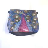 Craspire DIY Zipper Crossbody Bag Diamond Painting Kits, including PU Leather Bags, Resin Rhinestones, Diamond Sticky Pen, Tray Plate and Glue Clay, Rectangle, Peacock Pattern, 150x180mm, 2Set/Pack
