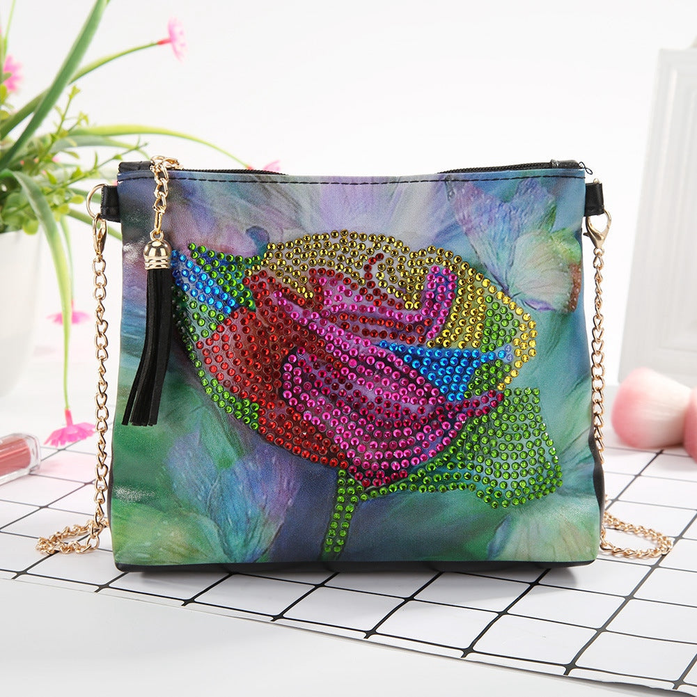 Diamond Painting Purses Purse Wallet Women Crossbody Handbag Shoulder Bag  DIY Special Shaped Drill Cross Stitch Embroidery Kit