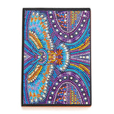 Craspire DIY Diamond Painting Notebook Kits, including PU Leather Book, Resin Rhinestones, Diamond Sticky Pen, Tray Plate and Glue Clay, Owl Pattern, 210x150mm, 50 pages/book, 2Book/Pack