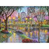 Craspire DIY Scenery 5D Full Drill Diamond Painting Kits, including Resin Rhinestones, Diamond Sticky Pen, Tray Plate and Glue Clay, Building Pattern, 300x400mm, 2Set/Pack