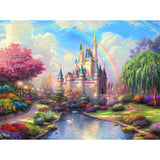 Craspire DIY Scenery 5D Full Drill Diamond Painting Kits, including Resin Rhinestones, Diamond Sticky Pen, Tray Plate and Glue Clay, Castle Pattern, 300x400mm, 2Set/Pack