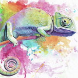 Craspire Animal Theme DIY Diamond Painting Kits, including Canvas, Resin Rhinestones, Diamond Sticky Pen, Tray Plate and Glue Clay, Lizard Pattern, Canvas: 300x400mm, 2Set/Pack