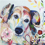 Craspire DIY Diamond Painting Kits, including Canvas, Resin Rhinestones, Diamond Sticky Pen, Tray Plate and Glue Clay, Dog Pattern, 400x300mm, 2Set/Pack