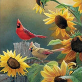 Craspire DIY Rectangle Diamond Painting Kits, Including Canvas, Resin Rhinestones, Diamond Sticky Pen, Tray Plate and Glue Clay, Bird Pattern, 300x400mm, 2Set/Pack