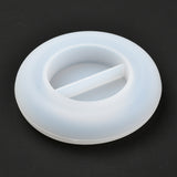 3PCS Silicone Candlestick Mat Molds, Resin Casting Molds, For UV Resin, Epoxy Resin Craft Making, Candle Holder, White, 90.5x21.5mm, Inner Size: 87x20mm