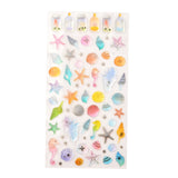 Craspire Epoxy Resin Sticker, for Scrapbooking, Travel Diary Craft, Ocean Themed Pattern, 4~32x4~65mm, 10sheets/set