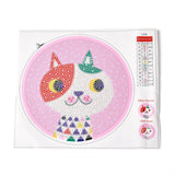 Craspire DIY Diamond Painting Kits, with Plastic Round Photo Frame, Resin Rhinestones, Pen, Tray Plate and Glue Clay, Cat Pattern, 19.4x22.5x0.04cm, 2Set/Pack