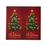 Craspire Christmas Theme Self-Adhesive Stickers, for Party Decorative Presents, Rectangle, Christmas Tree Pattern, 104x105x5mm, stickers: 100x50mm, 2pcs/sheet, 25 sheets/bag., 5bags/set