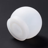 10PCS DIY Candle Holder Silicone Molds, Resin Casting Molds, For UV Resin, Epoxy Resin Jewelry Making, Ball, White, 83x74mm, Inner Diameter: 37mm
