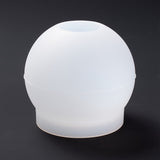 10PCS DIY Candle Holder Silicone Molds, Resin Casting Molds, For UV Resin, Epoxy Resin Jewelry Making, Ball, White, 100x95mm, Inner Diameter: 40mm
