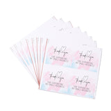 Craspire Square Stickers, Adhesive Label Stickers, Thank You Theme, with Word, Pink, 8.7x8.9x0.01cm, 25 sheets/bag, 10bags/set.