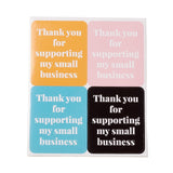 Craspire Thank You Sticker, Self Adhesive Stickers, Rectangle with Word Thank You for Supporting My Small Business, Mixed Color, 13x10.8x0.01cm, 25 sheets/bag, 10bags/set.