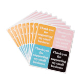 Craspire Thank You Sticker, Self Adhesive Stickers, Rectangle with Word Thank You for Supporting My Small Business, Mixed Color, 13x10.8x0.01cm, 25 sheets/bag, 10bags/set.