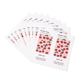 Craspire Rectangle Gift Stickers, Adhesive Label Stickers, Thank You Theme, Cherry Pattern, 10.5x10.6x0.01cm, 50pcs/bag, 10bags/set.