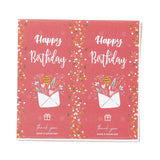 Craspire Rectangle Happy Birthday Theme Paper Stickers, Self Adhesive Sticker Labels, for Envelopes, Bubble Mailers and Bags, Letter Pattern, 10.3x10.7x0.01cm, 50pcs/bag, 10bags/set.