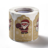 Craspire Christmas Themed Polygon Roll Stickers, Self-Adhesive Paper Gift Tag Stickers, for Party, Decorative Presents, Christmas Themed Pattern, 60x40x0.1mm, about 300pcs/roll, 3rolls/set