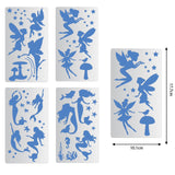 CRASPIRE Steel Cutting Dies Stencils, for DIY Scrapbooking/Photo Album, Decorative Embossing DIY Paper Card, Mermaid & Fairy, Mixed Patterns, 10.1x17.7x0.05cm, 4 patterns , 1pc/pattern, 4pcs/set