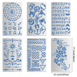 CRASPIRE 6 Style Steel Cutting Dies Stencils, for DIY Scrapbooking/Photo Album, Decorative Embossing DIY Paper Card, Mixed Patterns, 10.1x17.7x0.05cm, 1pc/style, 6pcs/set
