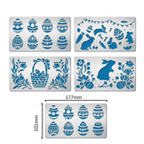 CRASPIRE 4Pcs 4 Style 304 Stainless Steel Cutting Dies Stencils, for DIY Scrapbooking/Photo Album, Decorative Embossing DIY Paper Card, Rabbit and Egg, Easter Theme Pattern, 10.1x17.7cm, 1pc/style