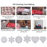 CRASPIRE Flower Frame Metal Cutting Dies Stencils, for DIY Scrapbooking/Photo Album, Decorative Embossing DIY Paper Card, Matte Platinum, 6pcs/set