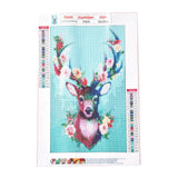 Craspire 5D DIY Diamond Painting Animals Canvas Kits, with Resin Rhinestones, Diamond Sticky Pen, Tray Plate and Glue Clay, Deer Pattern, 30x20x0.02cm, 4Set/Pack