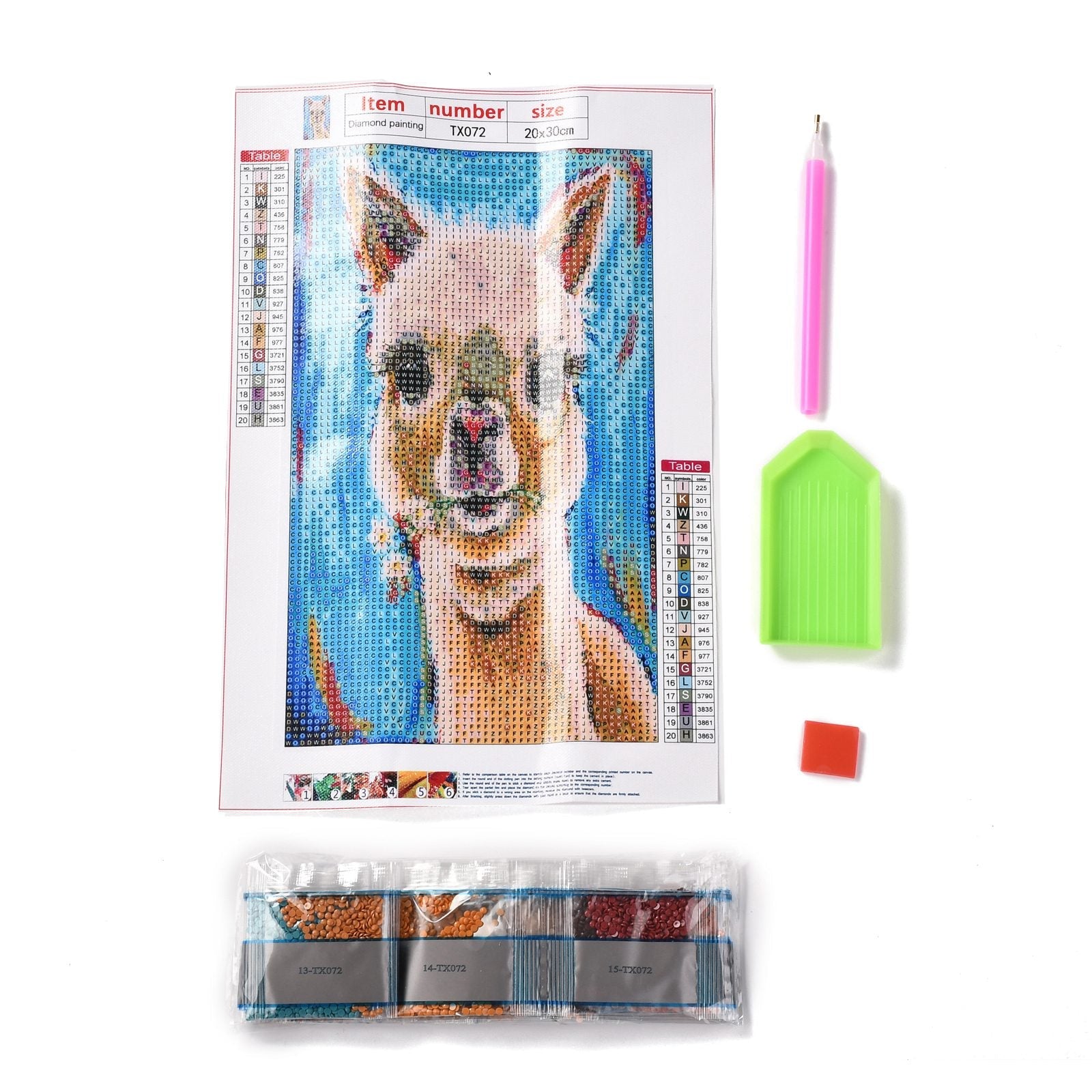 Craspire 5D DIY Diamond Painting Animals Canvas Kits, with Resin