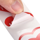 Craspire Valentine's Day Theme Paper Gift Tag Stickers, 8 Style Heart Shape Adhesive Labels Roll Stickers, for Party, Decorative Presents, Colorful, 4.1cm, about 500pcs/roll