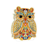Craspire 5D DIY Owl Pattern Animal Diamond Painting Pencil Cup Holder Ornaments Kits, with Resin Rhinestones, Sticky Pen, Tray Plate, Glue Clay and Acrylic Plate, 144.5x107x2mm, 2Set/Pack