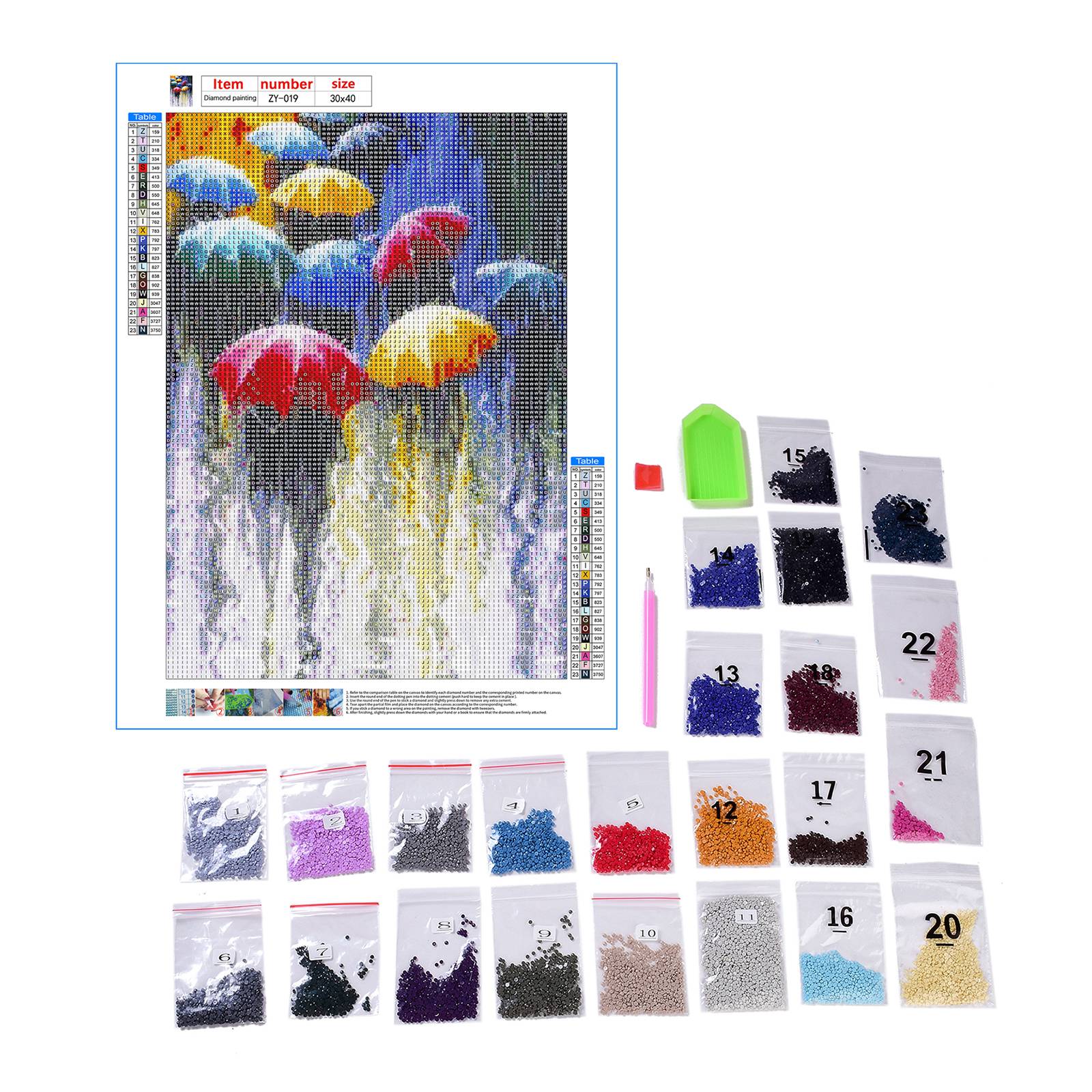10 Pack DIY Diamond Paintings, 5D DIY Diamond Painting Kits for Adults,  Diamond Embroidery Paintings Cross Stitch for Home Wall Decor 30x40 inch