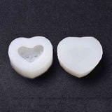 2 Set Valentine's Day Theme DIY Candle Silicone Molds, Handmade Soap Mold, Mousse Chocolate Cake Mold, Heart Box, White, 59x70x29mm, Inner Diameter: 42x27mm, 54x41mm