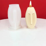 2PCS 3D Lady Face Candle Silicone Molds, Scented Candle Molds, Resin Casting Molds, White, 61x60x100mm, Inner Diameter: 35mm