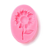 DIY Silicone Making Molds, Resin Casting Molds, For UV Resin, Epoxy Resin Jewelry Making, Sunflower, Deep Pink, 75x53x9mm, Inner Diameter: 63x40mm