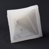 2 PCS Pyramid Shape DIY Candle Silicone Molds, Resin Casting Molds, For UV Resin, Epoxy Resin Jewelry Making, White, 77x96x85mm, Inner Diameter: 69x82mm